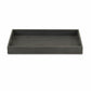 HomeRoots 19" Minimalist Wooden Tray in Black Finish