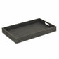 HomeRoots 19" Minimalist Wooden Tray in Black Finish