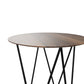 HomeRoots 19" Mod Geo Brown and Black Wood and Iron End or Side Table