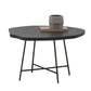 HomeRoots 19" Modern Black Organic Shaped Wood And Metal End Table