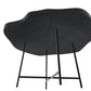 HomeRoots 19" Modern Black Organic Shaped Wood And Metal End Table