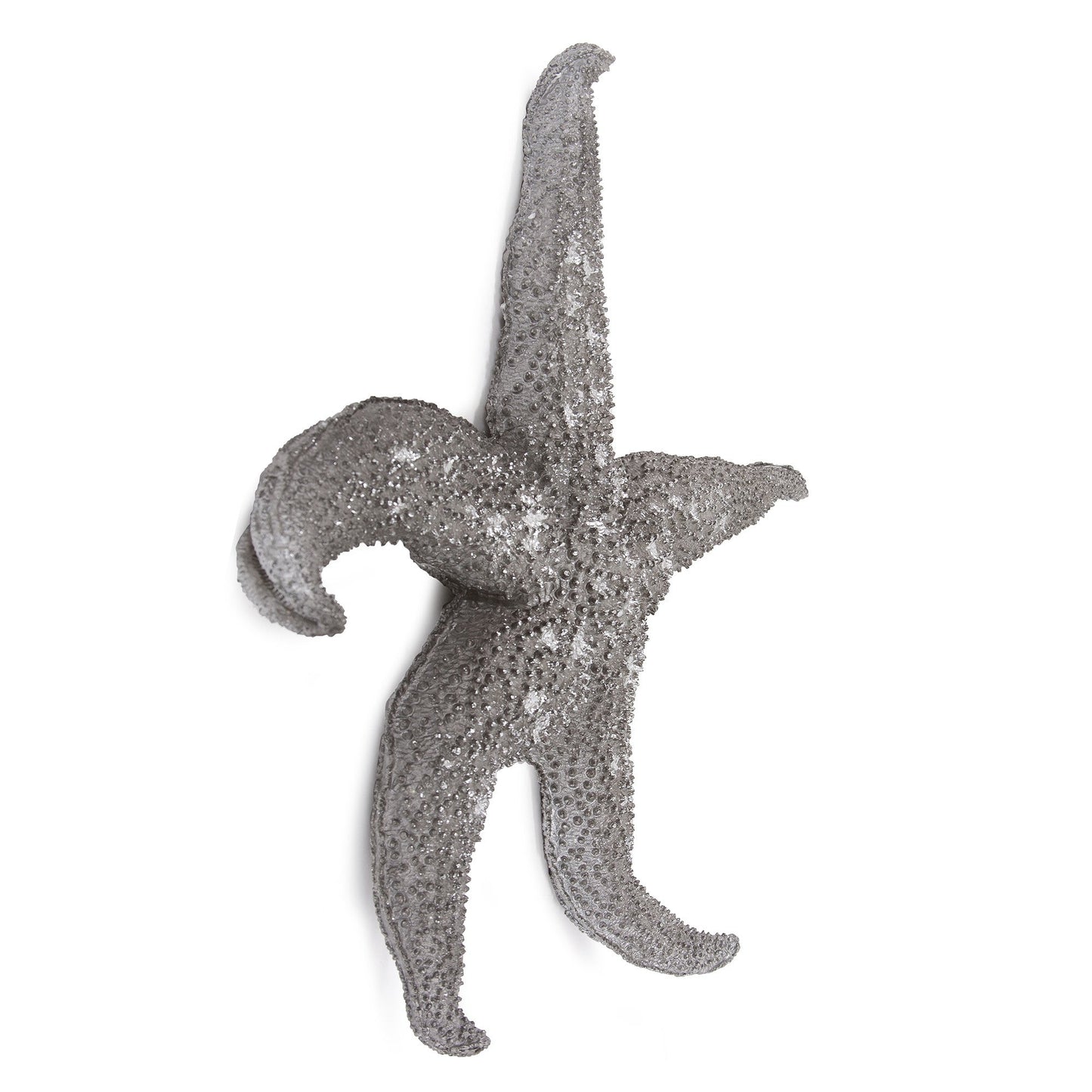 HomeRoots 19' Silver Pewter Textured Starfish Wall Art