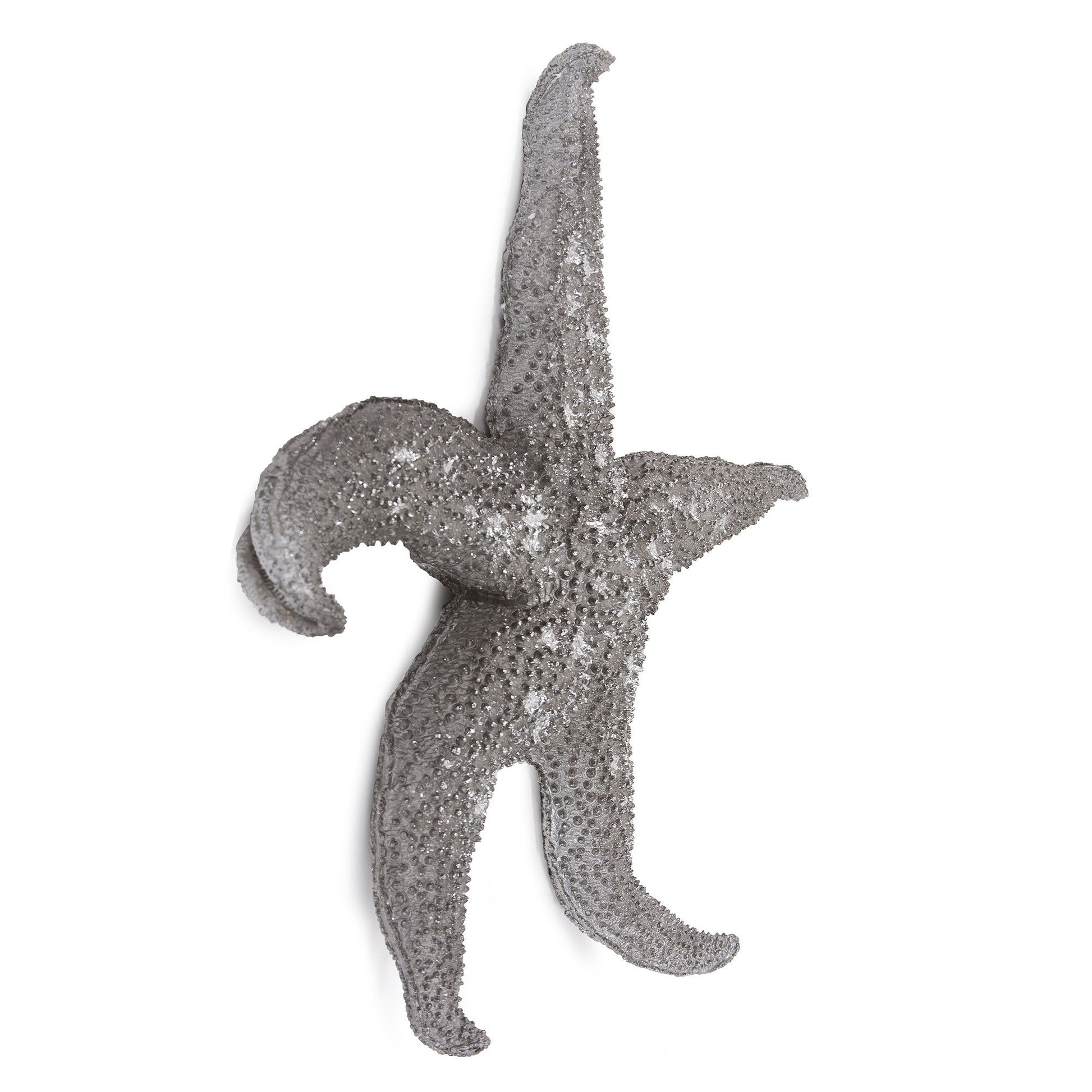 HomeRoots 19' Silver Pewter Textured Starfish Wall Art