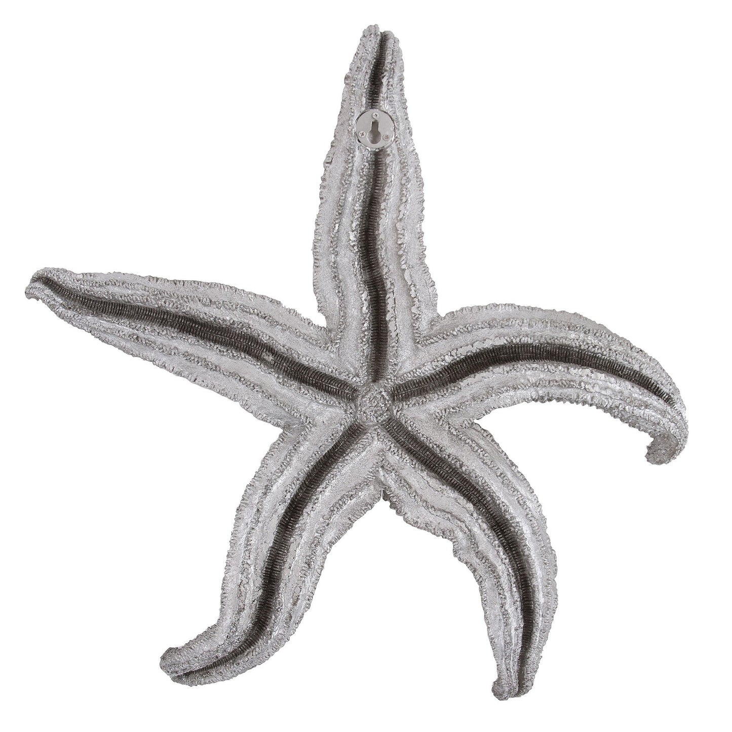 HomeRoots 19' Silver Pewter Textured Starfish Wall Art