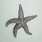 HomeRoots 19' Silver Pewter Textured Starfish Wall Art