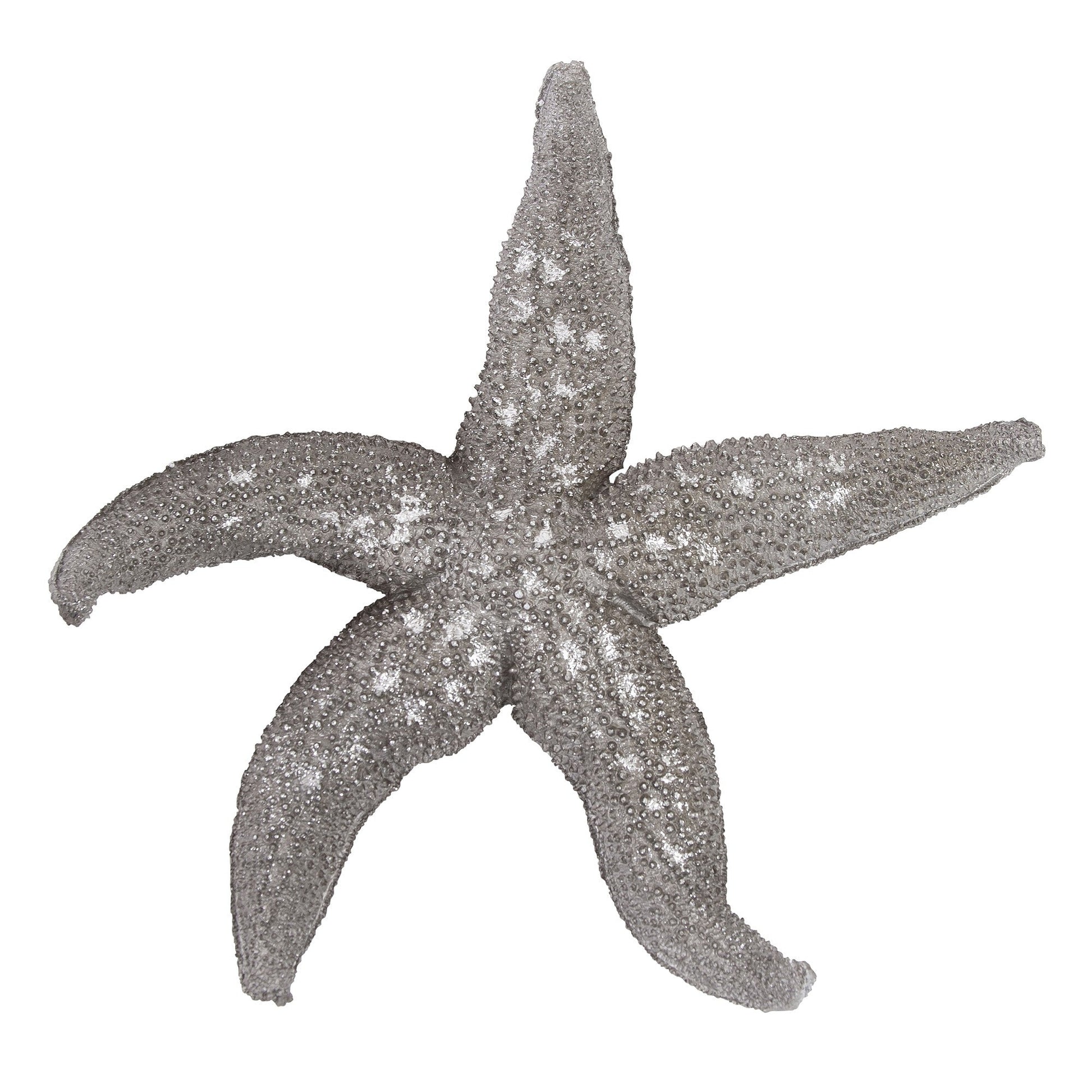 HomeRoots 19' Silver Pewter Textured Starfish Wall Art