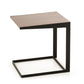 HomeRoots 19" Walnut Veneer and Metal End Table