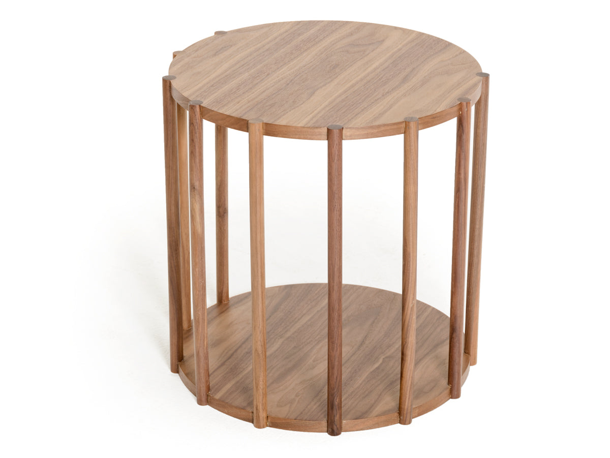 HomeRoots 19" Walnut Wood End Table