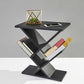 HomeRoots 19" x 12" x 21.5" Accent Table in Black Finish