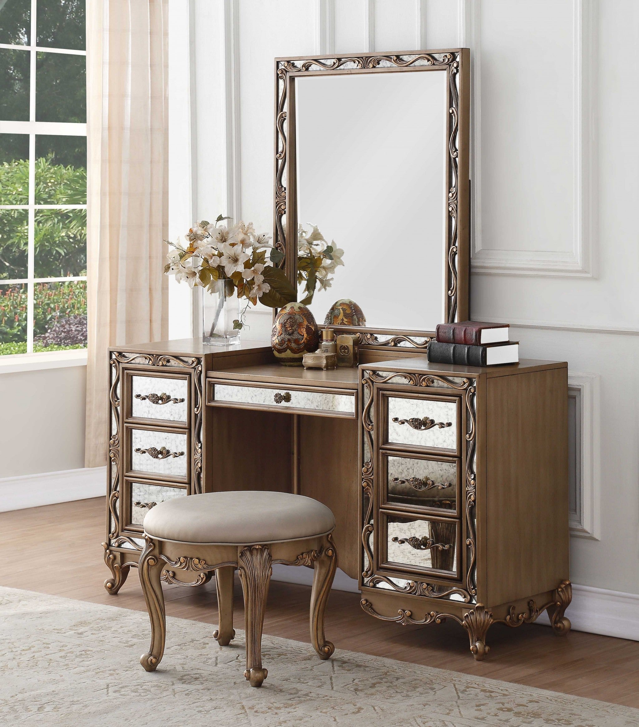 HomeRoots Vanity Stool