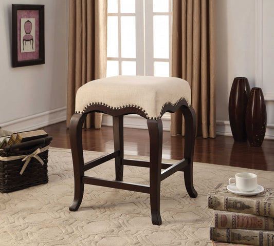 HomeRoots 19' x 19' x 24' Espresso Wood Counter Height Stool 1-Piece