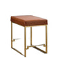 HomeRoots 19' x 19' x 25' Light Brown Polyurethane Counter Height Stool 1-Piece