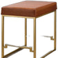 HomeRoots 19' x 19' x 25' Light Brown Polyurethane Counter Height Stool 1-Piece