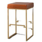 HomeRoots 19' x 19' x 31' Light Brown Polyurethane Bar Stool 1-Piece