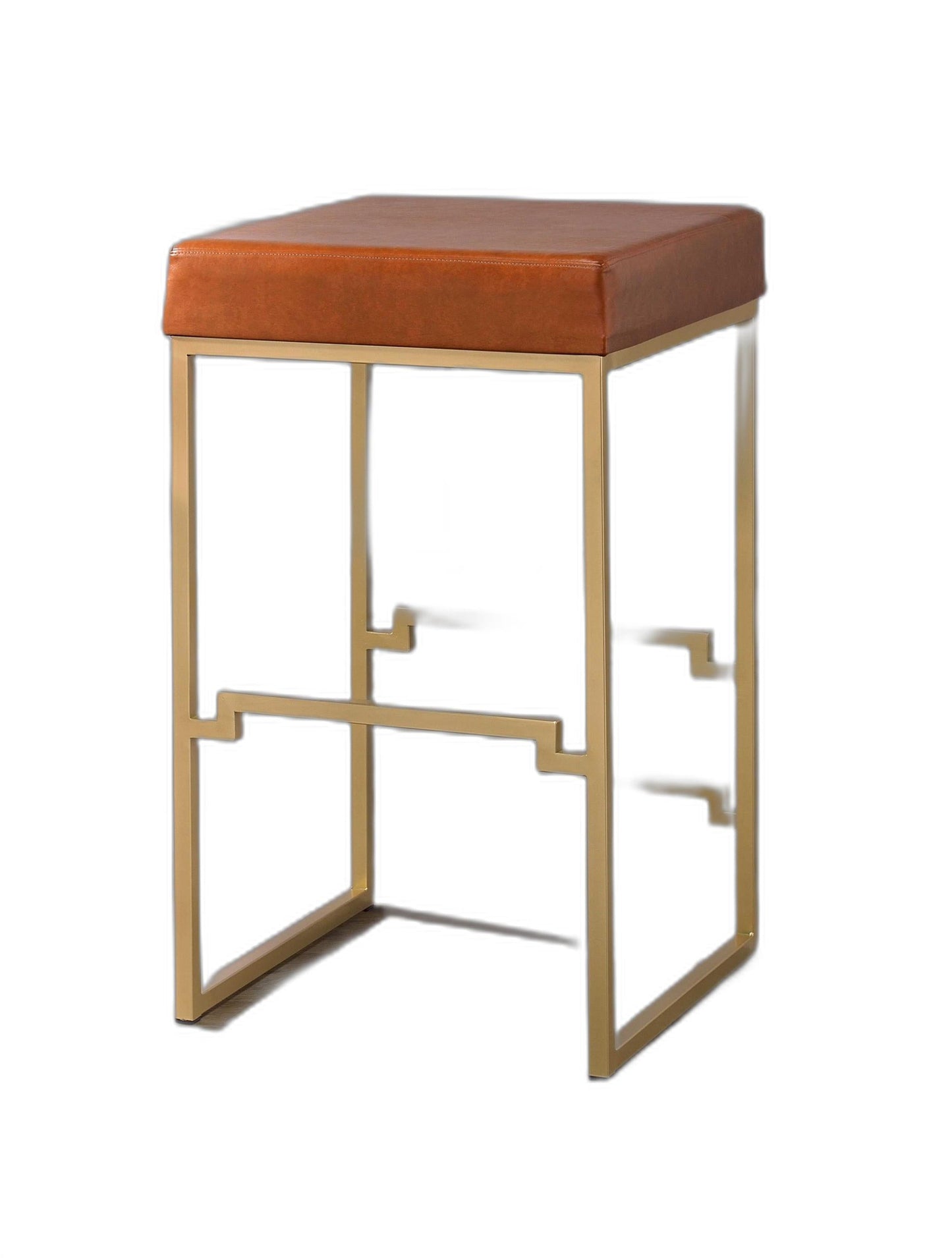 HomeRoots 19' x 19' x 31' Light Brown Polyurethane Bar Stool 1-Piece