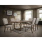 HomeRoots 19" x 23" x 43" Cream Linen And Weathered Oak Side Chair In Set Of Two