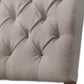 HomeRoots 19" x 23" x 43" Cream Linen And Weathered Oak Side Chair In Set Of Two