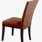 HomeRoots 19' x 25' x 40' 2-Piece Chocolate Microfiber And Walnut Side Chair