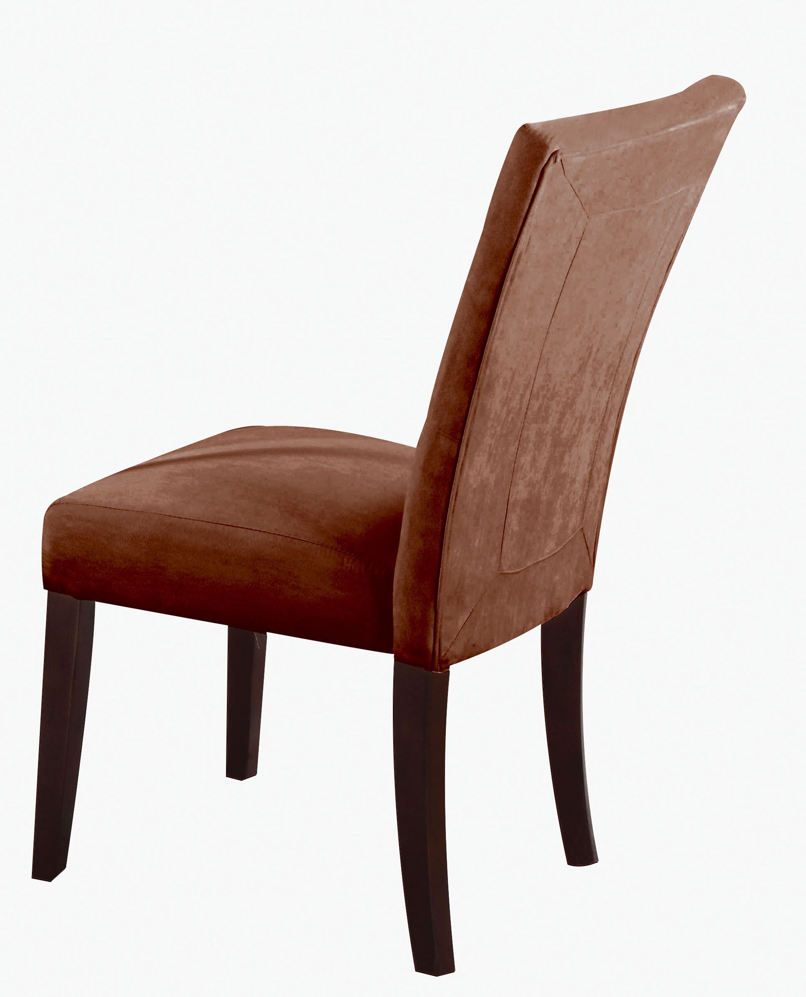 HomeRoots 19' x 25' x 40' 2-Piece Chocolate Microfiber And Walnut Side Chair
