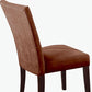HomeRoots 19' x 25' x 40' 2-Piece Chocolate Microfiber And Walnut Side Chair