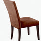 HomeRoots 19' x 25' x 40' 2-Piece Chocolate Microfiber And Walnut Side Chair