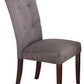 HomeRoots 19' x 25' x 40' 2-Piece Gray Microfiber And Walnut Side Chair