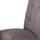 HomeRoots 19' x 25' x 40' 2-Piece Gray Microfiber And Walnut Side Chair