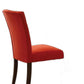 HomeRoots 19' x 25' x 40' 2-Piece Red Microfiber And Walnut Side Chair