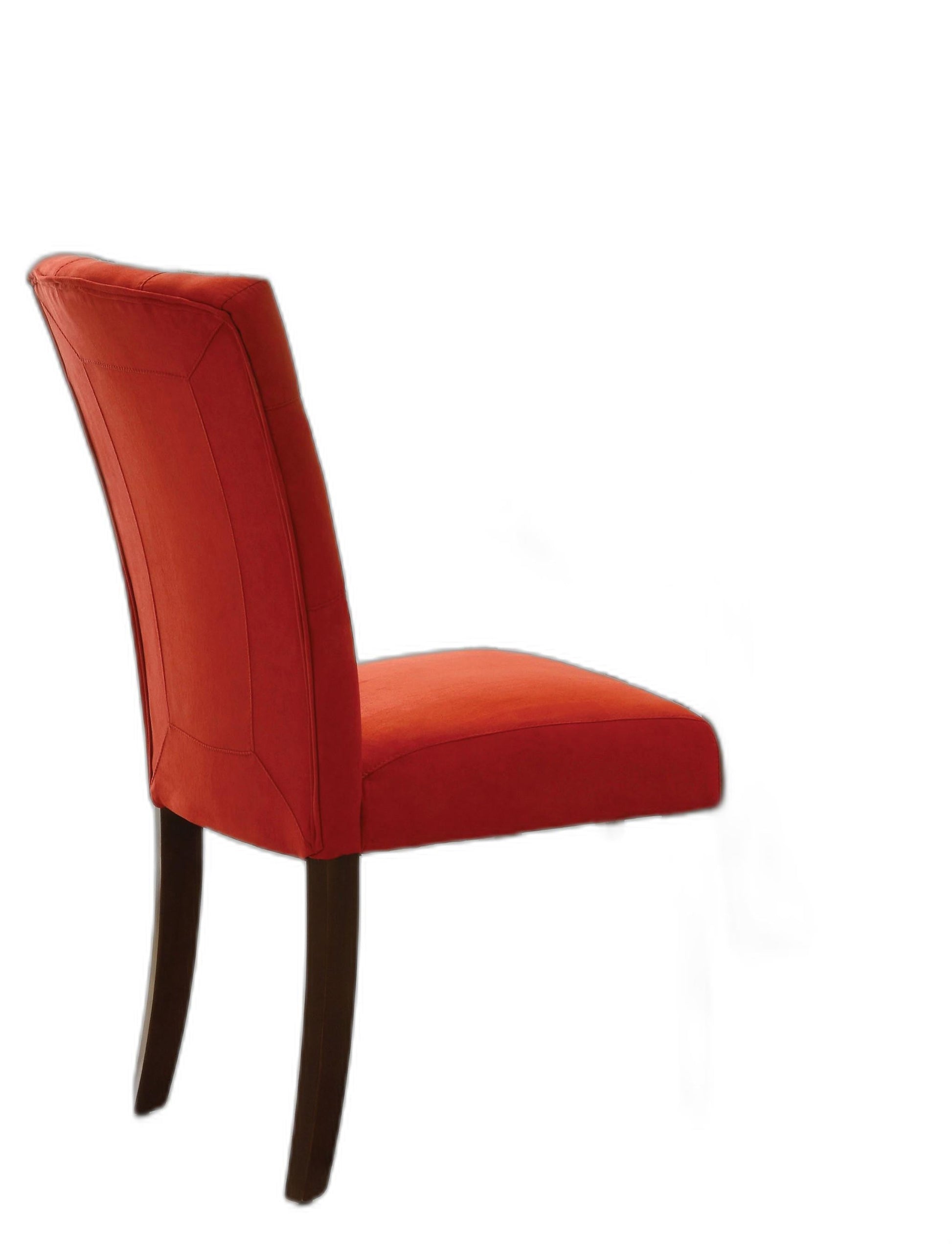 HomeRoots 19' x 25' x 40' 2-Piece Red Microfiber And Walnut Side Chair