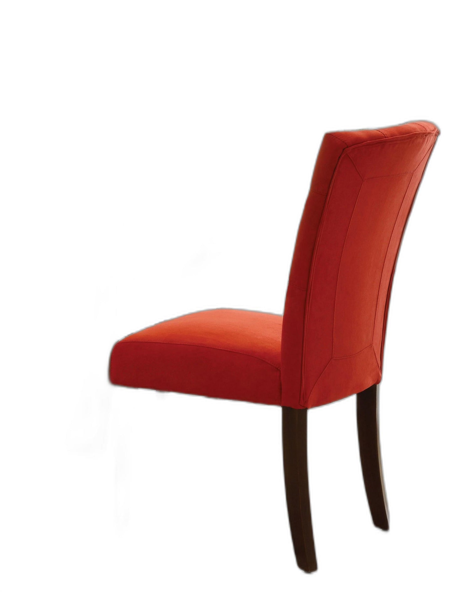 HomeRoots 19' x 25' x 40' 2-Piece Red Microfiber And Walnut Side Chair