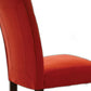 HomeRoots 19' x 25' x 40' 2-Piece Red Microfiber And Walnut Side Chair
