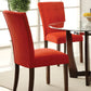 HomeRoots 19' x 25' x 40' 2-Piece Red Microfiber And Walnut Side Chair