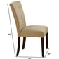 HomeRoots 19' x 25' x 41' 2-Piece Beige Microfiber And Walnut Side Chair
