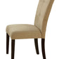 HomeRoots 19' x 25' x 41' 2-Piece Beige Microfiber And Walnut Side Chair