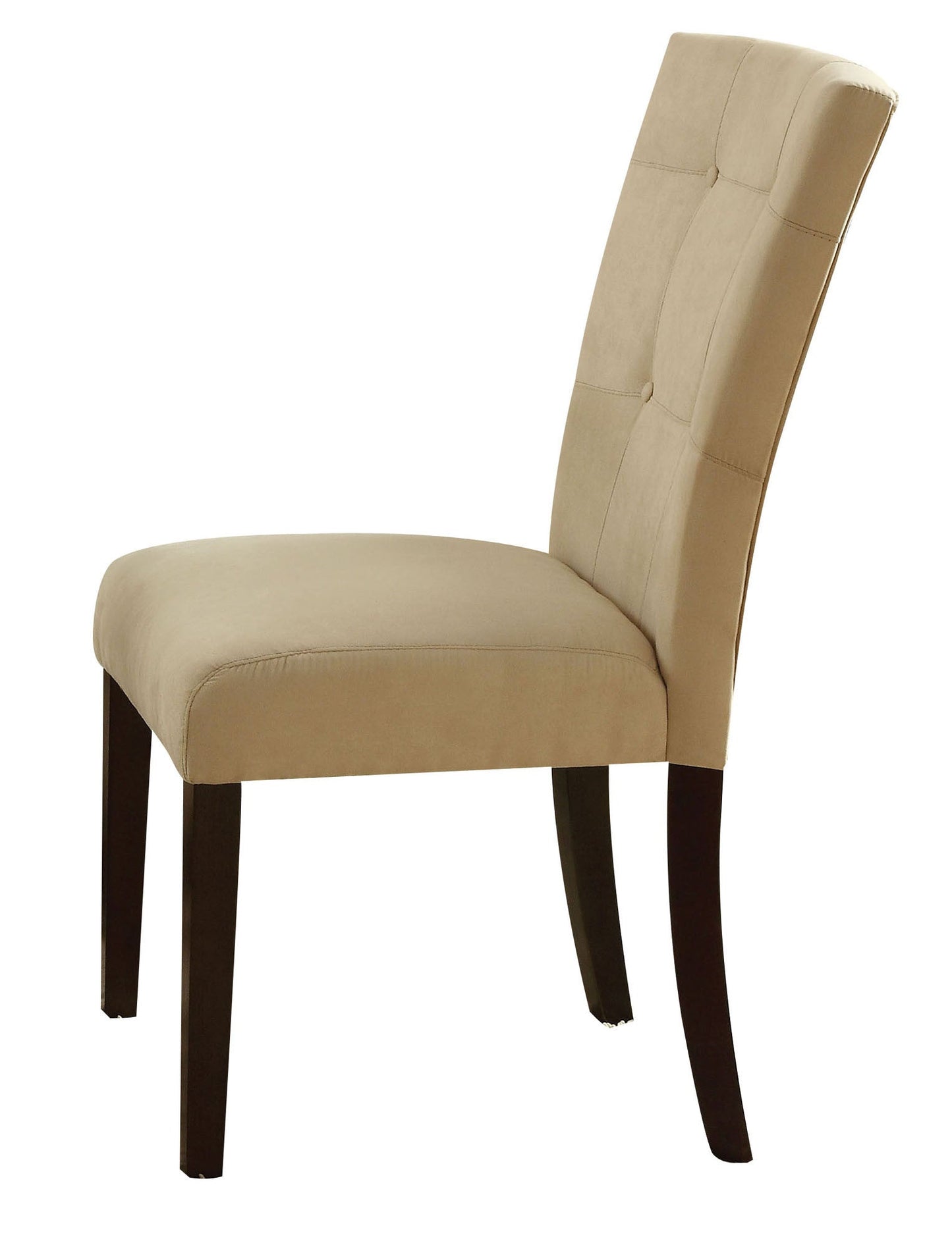 HomeRoots 19' x 25' x 41' 2-Piece Beige Microfiber And Walnut Side Chair
