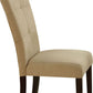 HomeRoots 19' x 25' x 41' 2-Piece Beige Microfiber And Walnut Side Chair