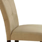 HomeRoots 19' x 25' x 41' 2-Piece Beige Microfiber And Walnut Side Chair