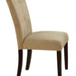 HomeRoots 19' x 25' x 41' 2-Piece Beige Microfiber And Walnut Side Chair