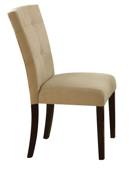 HomeRoots 19' x 25' x 41' 2-Piece Beige Microfiber And Walnut Side Chair