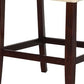 HomeRoots 19' x 26' x 42' 2-Piece Beige Microfiber And Walnut Counter Height Chair