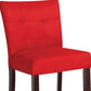 HomeRoots 19' x 26' x 42' 2-Piece Red Microfiber And Walnut Counter Height Chair
