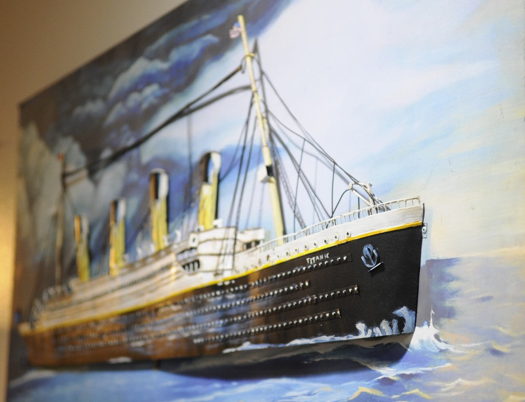 HomeRoots 1912 RMS Titanic 3D Ship Painting