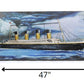 HomeRoots 1912 RMS Titanic 3D Ship Painting