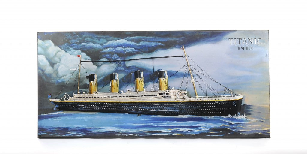 HomeRoots 1912 RMS Titanic 3D Ship Painting