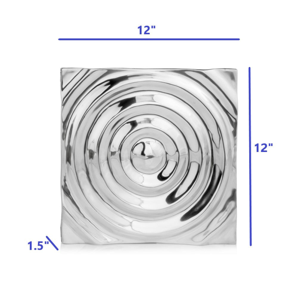 HomeRoots 1.5' x 12' x 12' Buffed Small Rippled Wall Tile