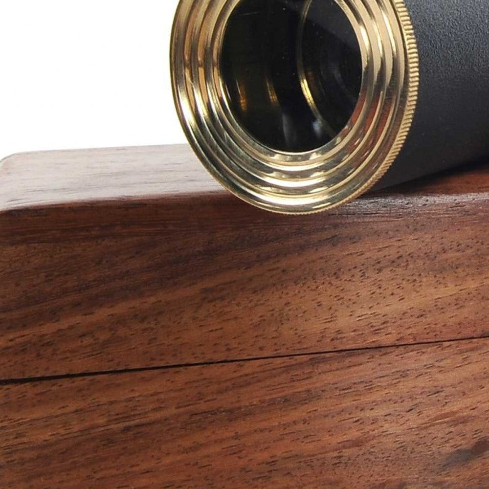 HomeRoots 1.5" x 15" x 1.5" Handheld Telescope in Wood Box