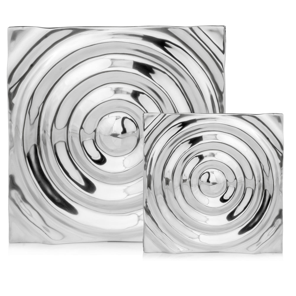 HomeRoots 1.5' x 19.5' x 19.5' Buffed Large Rippled Wall Tile