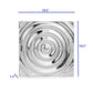 HomeRoots 1.5' x 19.5' x 19.5' Buffed Large Rippled Wall Tile