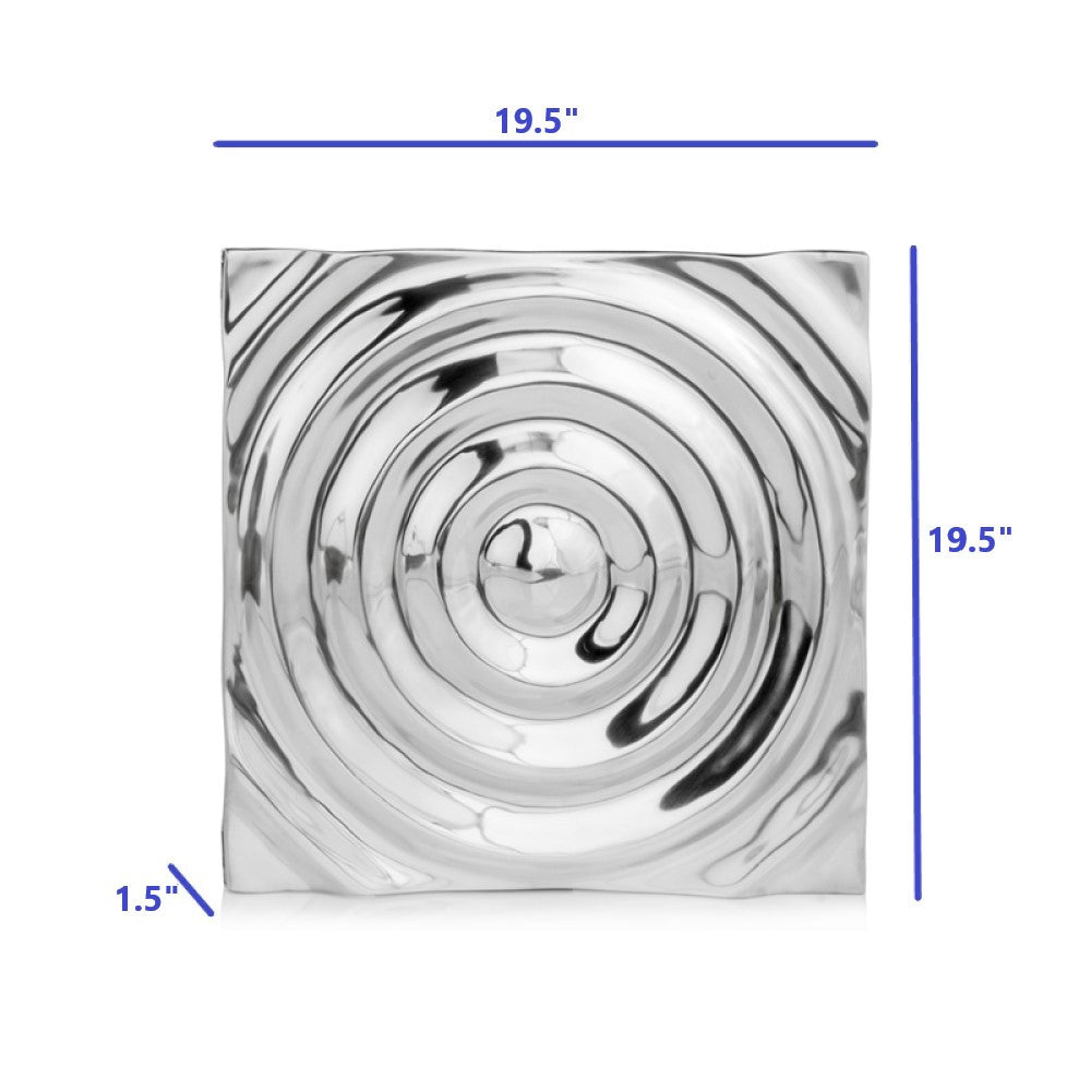 HomeRoots 1.5' x 19.5' x 19.5' Buffed Large Rippled Wall Tile