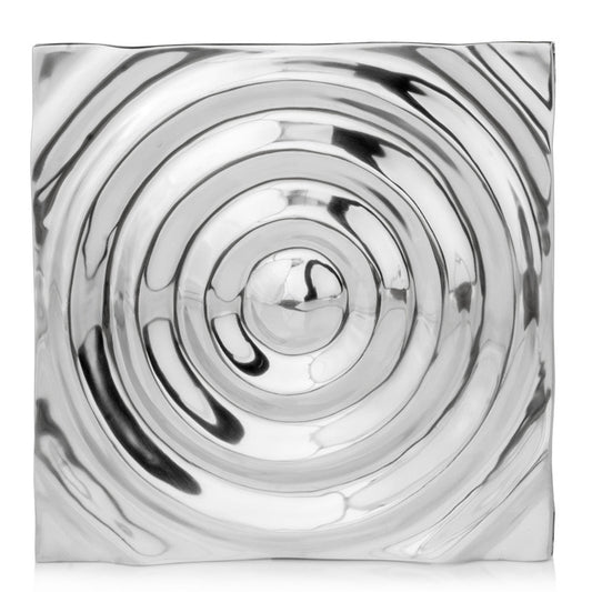 HomeRoots 1.5' x 19.5' x 19.5' Buffed Large Rippled Wall Tile